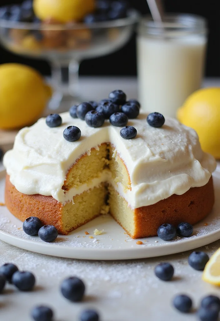 22 Unique Christmas Cake Ideas That Are Sure to Be the Talk of the Table! - 14. Lemon Blueberry Cake