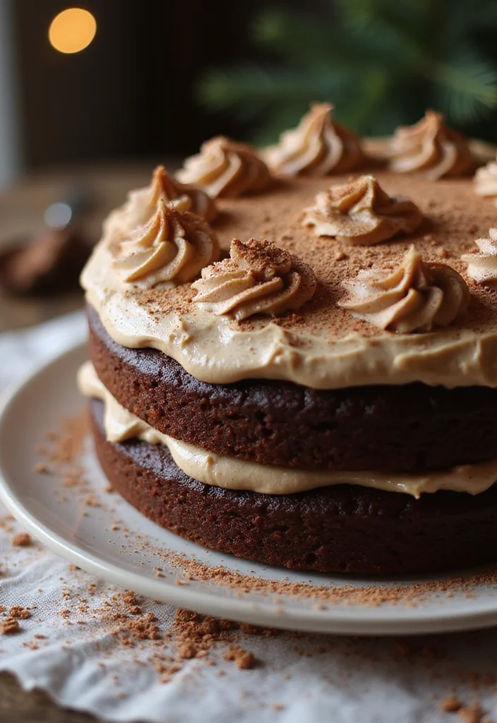 22 Unique Christmas Cake Ideas That Are Sure to Be the Talk of the Table! - 16. Mocha Cake with Espresso Frosting