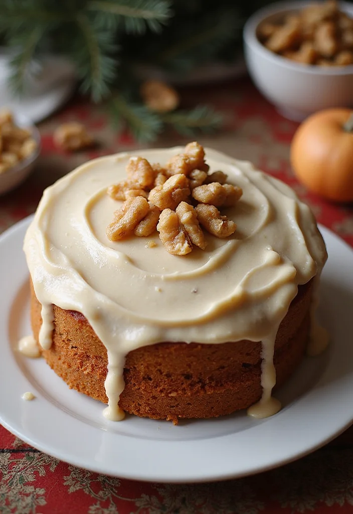 22 Unique Christmas Cake Ideas That Are Sure to Be the Talk of the Table! - 21. Maple Walnut Cake