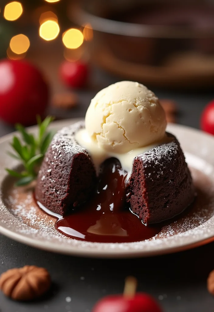 22 Unique Christmas Cake Ideas That Are Sure to Be the Talk of the Table! - 22. Chocolate Lava Cake