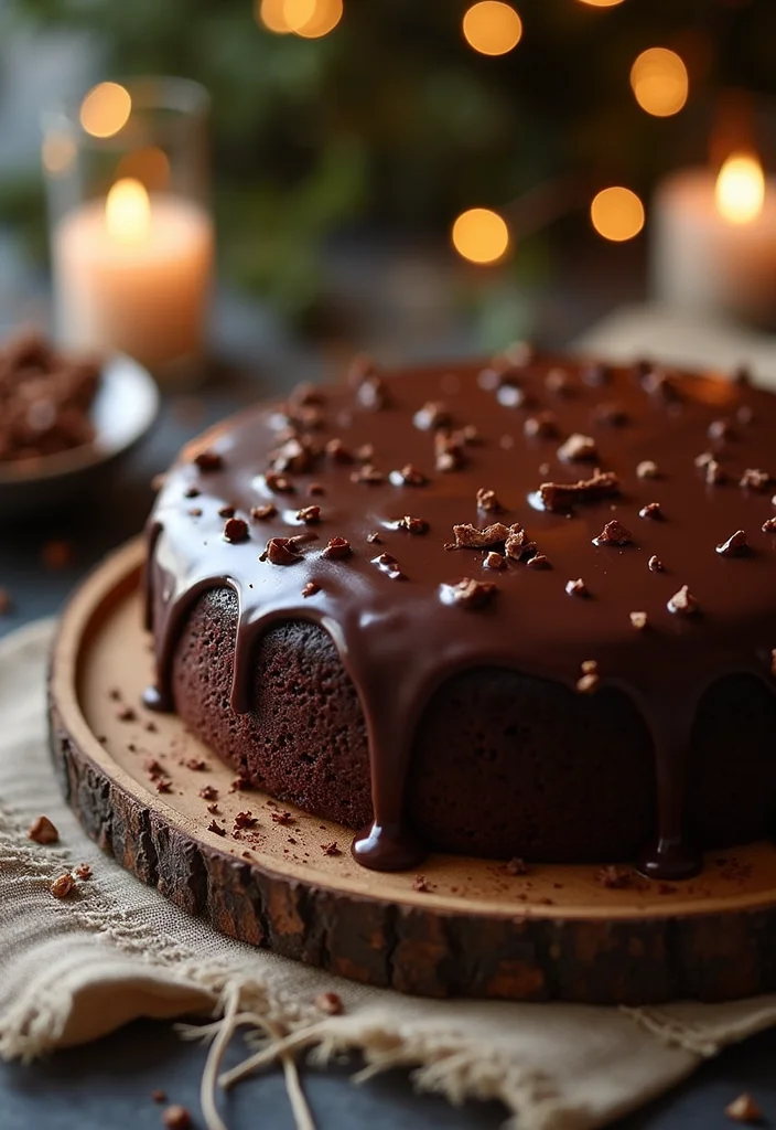 22 Unique Christmas Cake Ideas That Are Sure to Be the Talk of the Table! - 6. Egg-Free Chocolate Cake