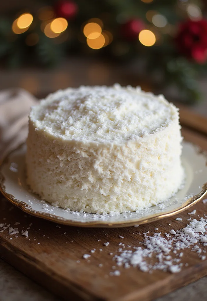 22 Unique Christmas Cake Ideas That Are Sure to Be the Talk of the Table! - 8. Snowy Coconut Cake