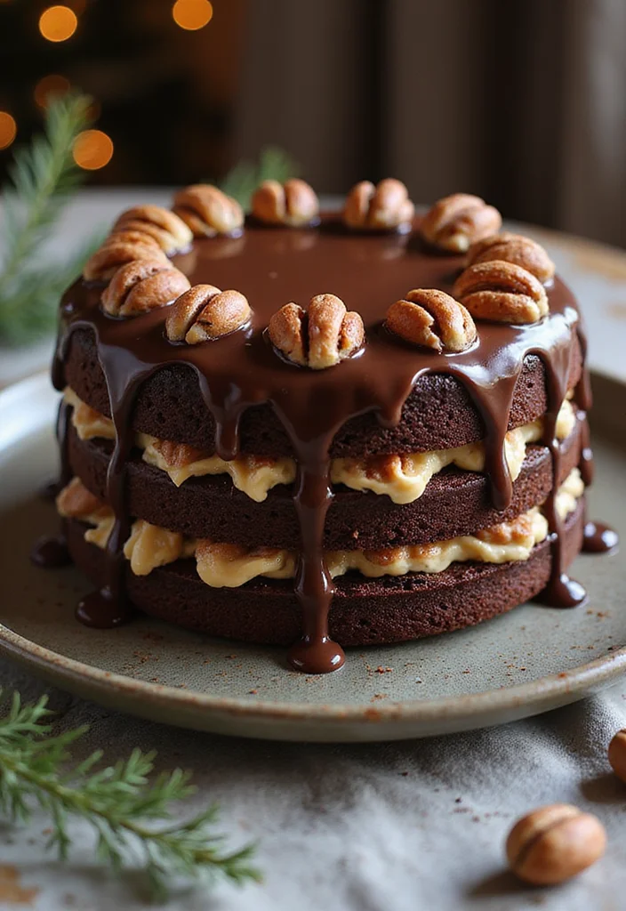 22 Unique Christmas Cake Ideas That Are Sure to Be the Talk of the Table! - 9. Chocolate Hazelnut Cake