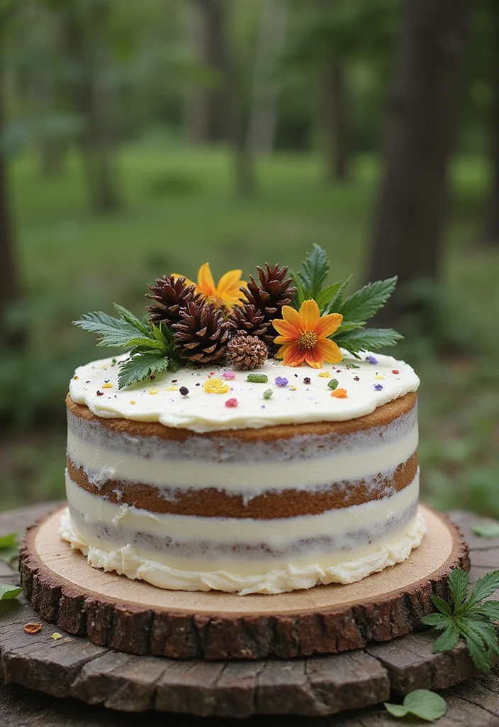 25 40th Birthday Cake Ideas for Men That'll Make Him Feel Like a King (You Won't Believe #12!) - 10. Rustic Woodland Cake