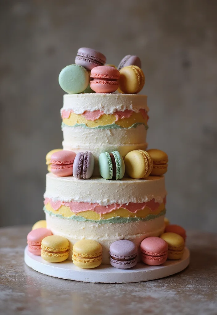 25 40th Birthday Cake Ideas for Men That'll Make Him Feel Like a King (You Won't Believe #12!) - 13. French Macaron Cake