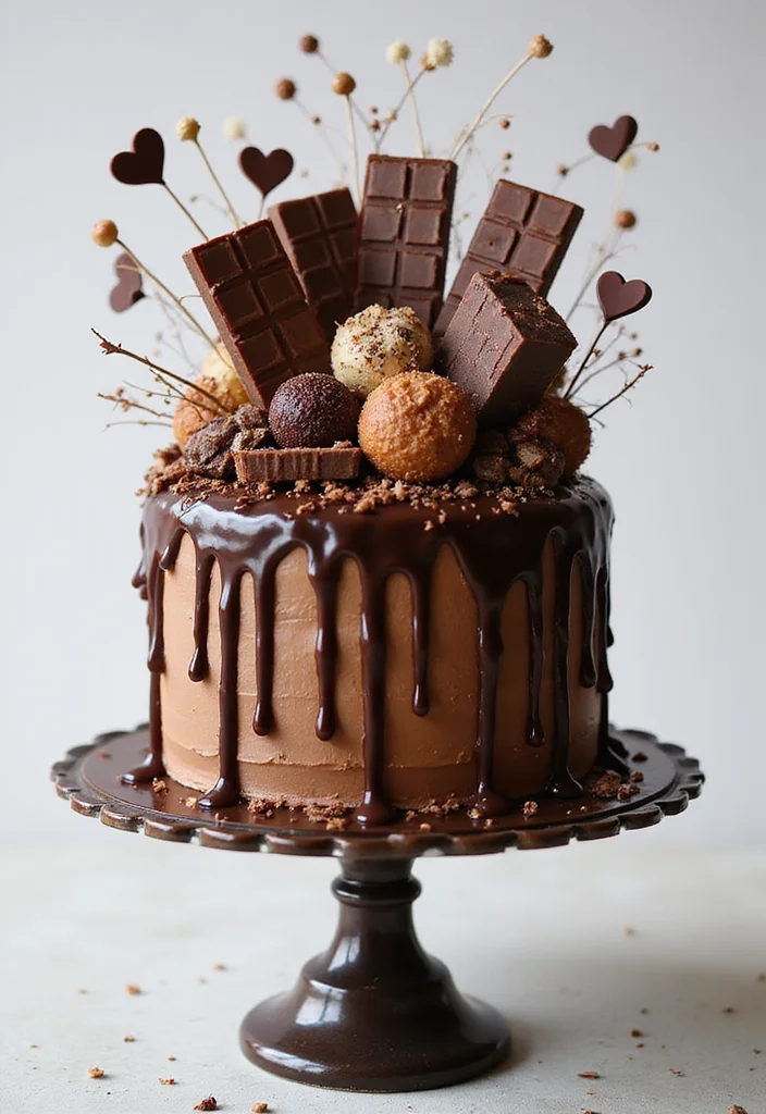 25 40th Birthday Cake Ideas for Men That'll Make Him Feel Like a King (You Won't Believe #12!) - 18. Chocolate Explosion Cake