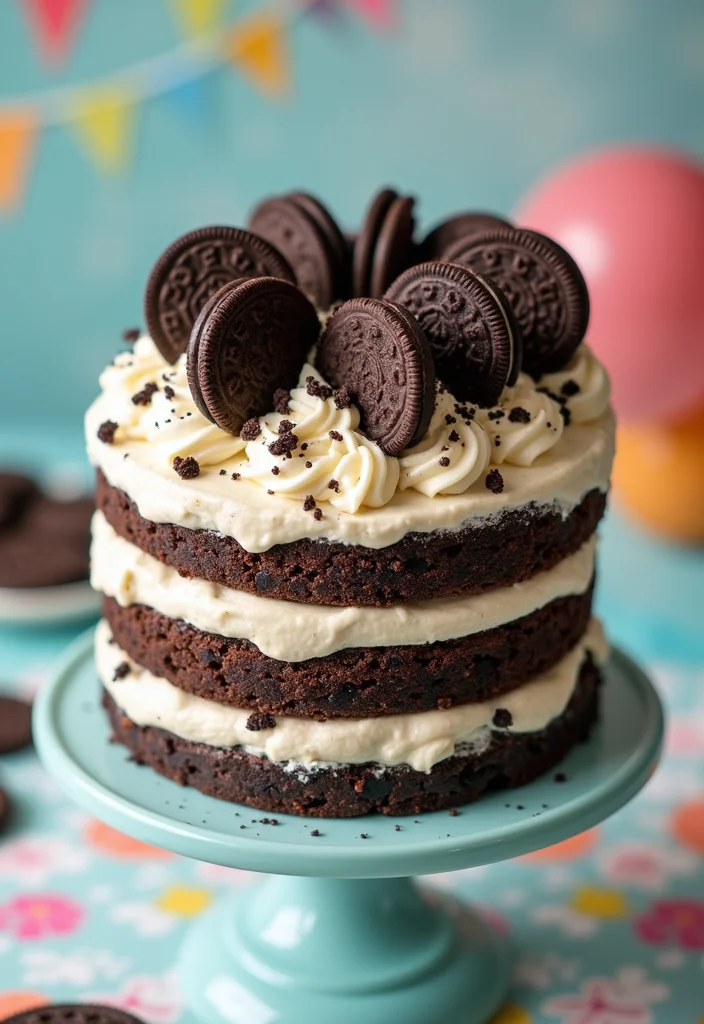 25 40th Birthday Cake Ideas for Men That'll Make Him Feel Like a King (You Won't Believe #12!) - 23. Cookies and Cream Cake