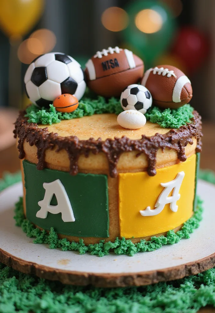 25 40th Birthday Cake Ideas for Men That'll Make Him Feel Like a King (You Won't Believe #12!) - 5. Sports Fan Cake