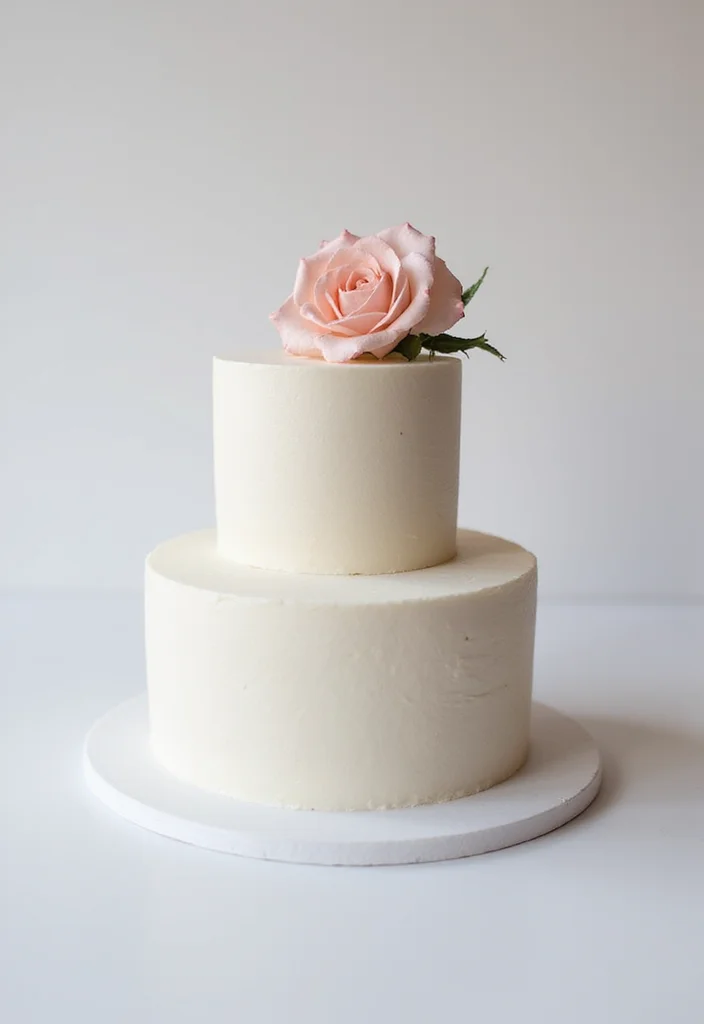 25 Creative Anniversary Cake Designs That'll Leave Your Guests in Awe! - 12. Minimalist Elegance