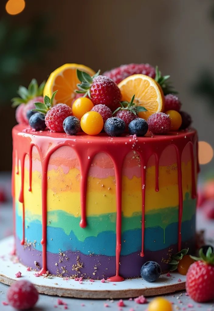 25 Creative Anniversary Cake Designs That'll Leave Your Guests in Awe! - 13. Artistic Drip Cake