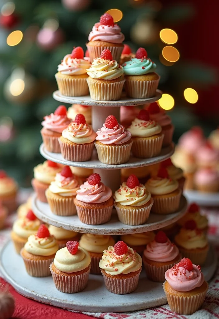 25 Creative Anniversary Cake Designs That'll Leave Your Guests in Awe! - 19. Fancy Cupcake Tower