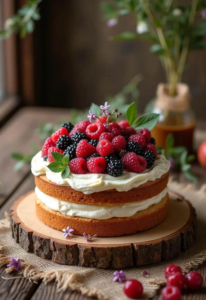 25 Creative Anniversary Cake Designs That'll Leave Your Guests in Awe! - 4. Rustic Charm