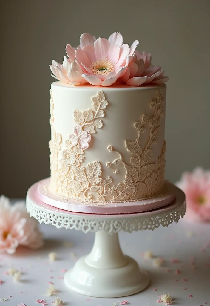 25 Creative Anniversary Cake Designs That'll Leave Your Guests in Awe! - 5. Delicate Lace Design
