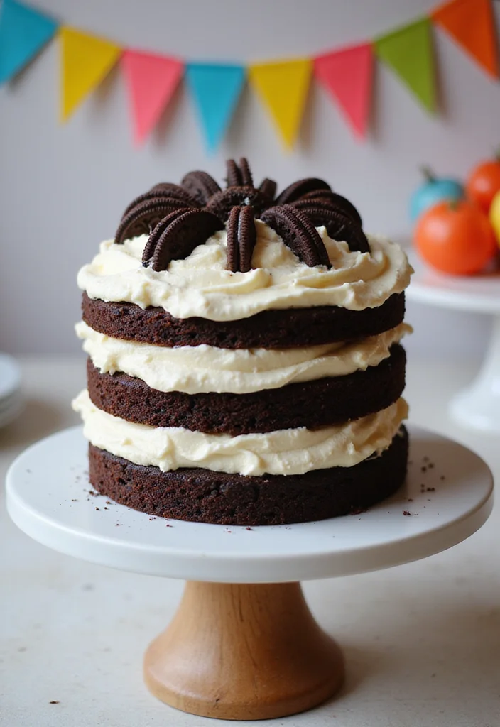 25 Delicious Cake Recipes to Make Your Girlfriend's Birthday Extra Special (Don't Miss #15!) - 12. Cookies and Cream Cake