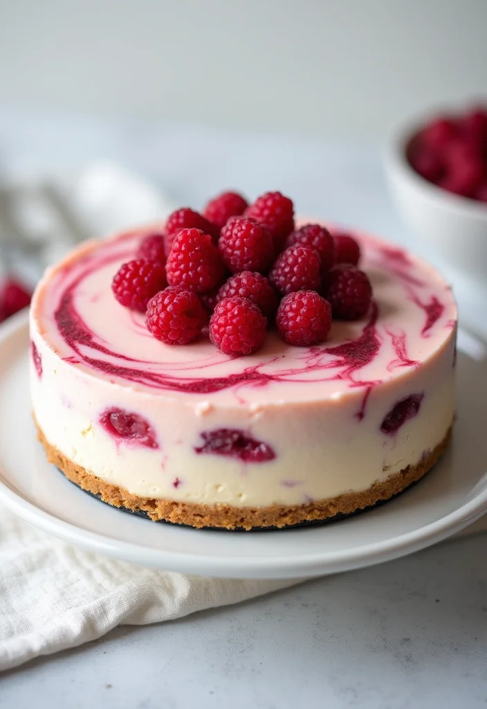 25 Delicious Cake Recipes to Make Your Girlfriend's Birthday Extra Special (Don't Miss #15!) - 23. Raspberry Swirl Cheesecake
