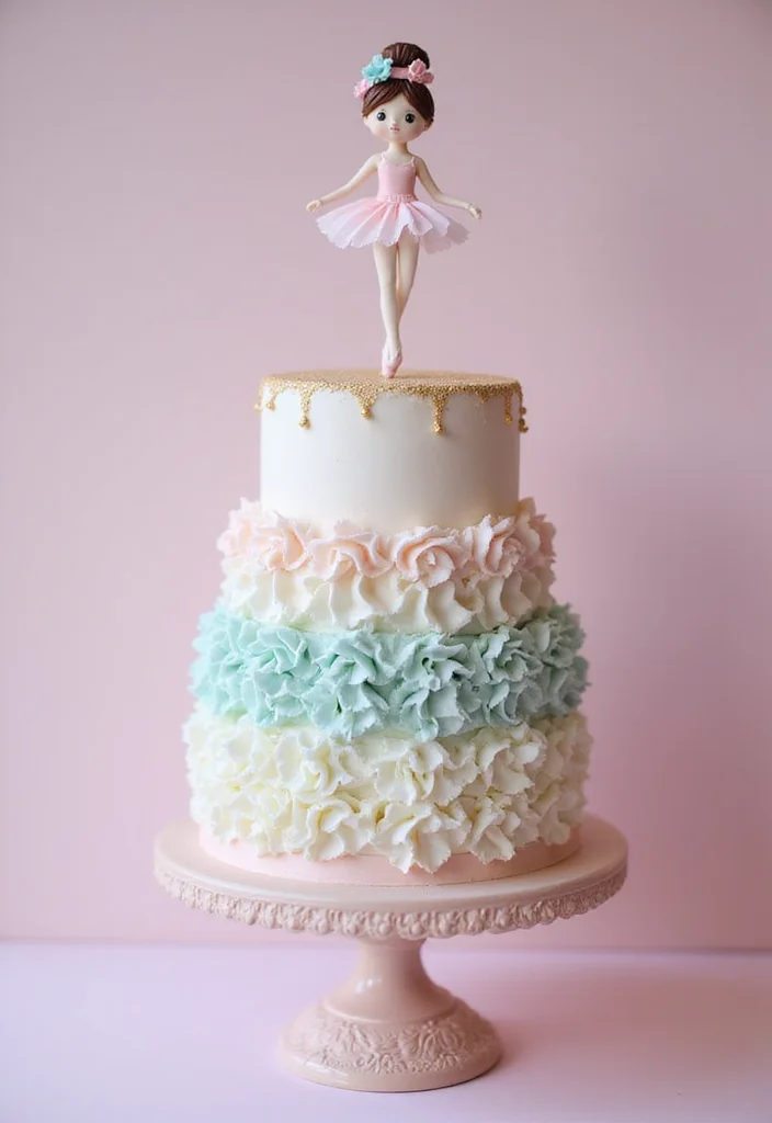 7 Custom Dancer Cakes That Are Sure to Impress and Delight! - 1. Enchanting Ballerina Cake