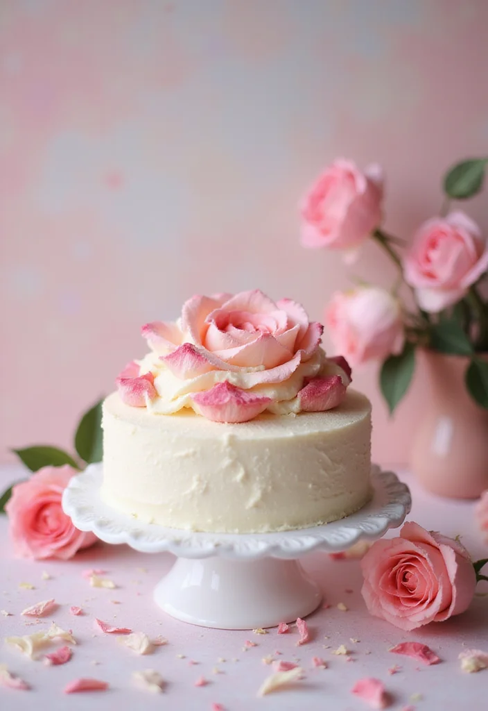 Discover 10 Inspiring Umrah Mubarak Cake Ideas to Spark Your Creativity! - 10. Sweet Rose Cake