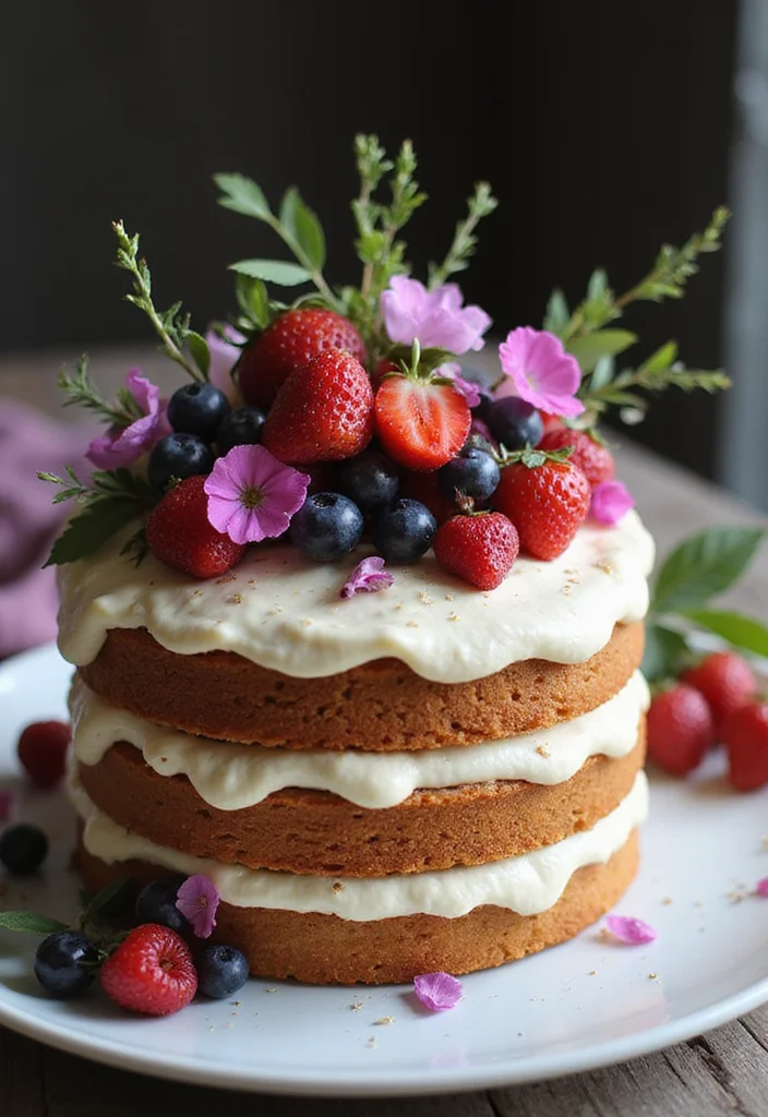 Explore 9 Artistic Minimalist Birthday Cakes for Women That Are Pure Visual Delight! - 4. The Naked Cake Trend