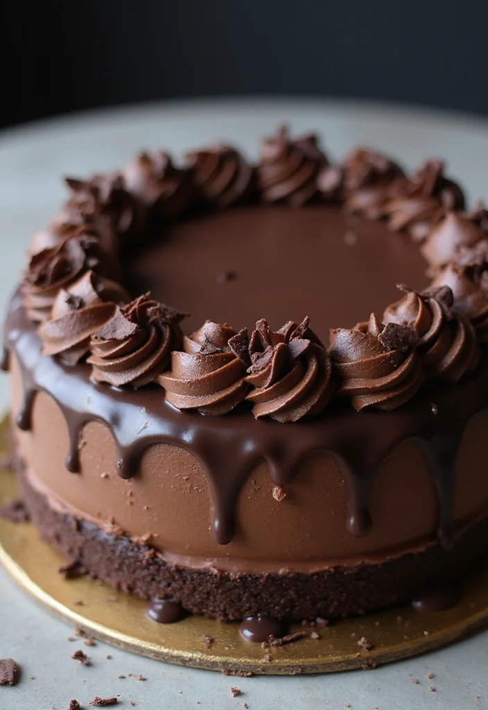 Explore 9 Artistic Minimalist Birthday Cakes for Women That Are Pure Visual Delight! - 6. The Simple Chocolate Indulgence