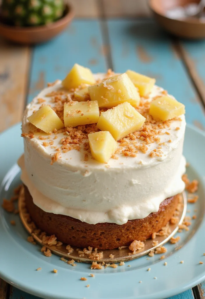 Get Creative: 10 Unique Flavors for Carrot Cake Decoration! - 3. Tropical Twist: Coconut & Pineapple