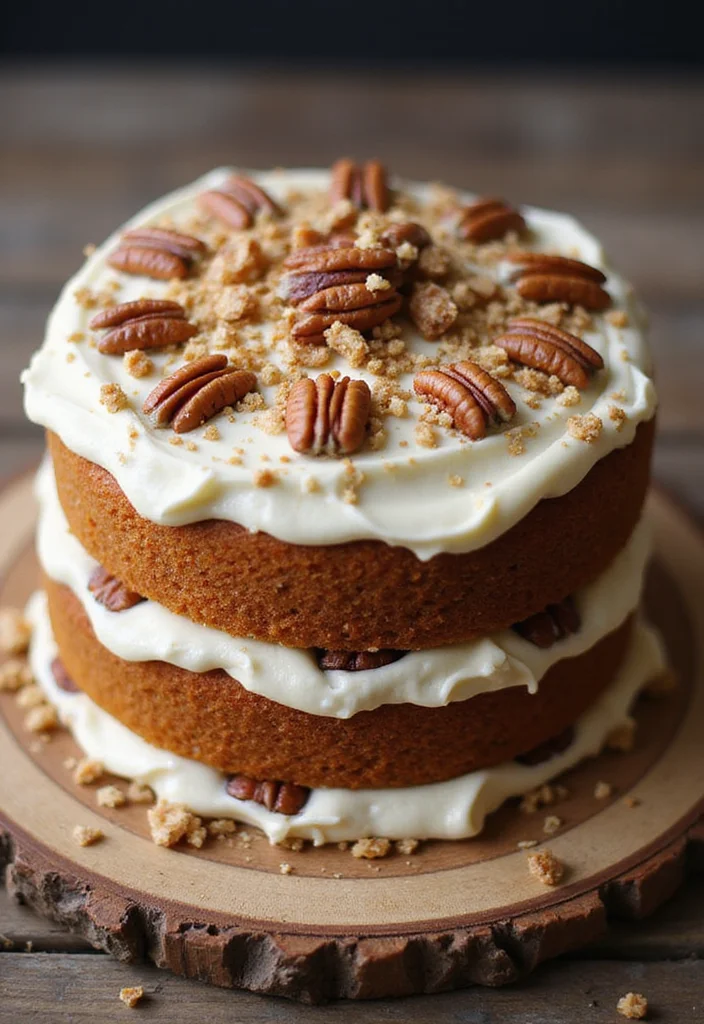 Get Creative: 10 Unique Flavors for Carrot Cake Decoration! - 4. Nutty Delight: Pecans & Maple