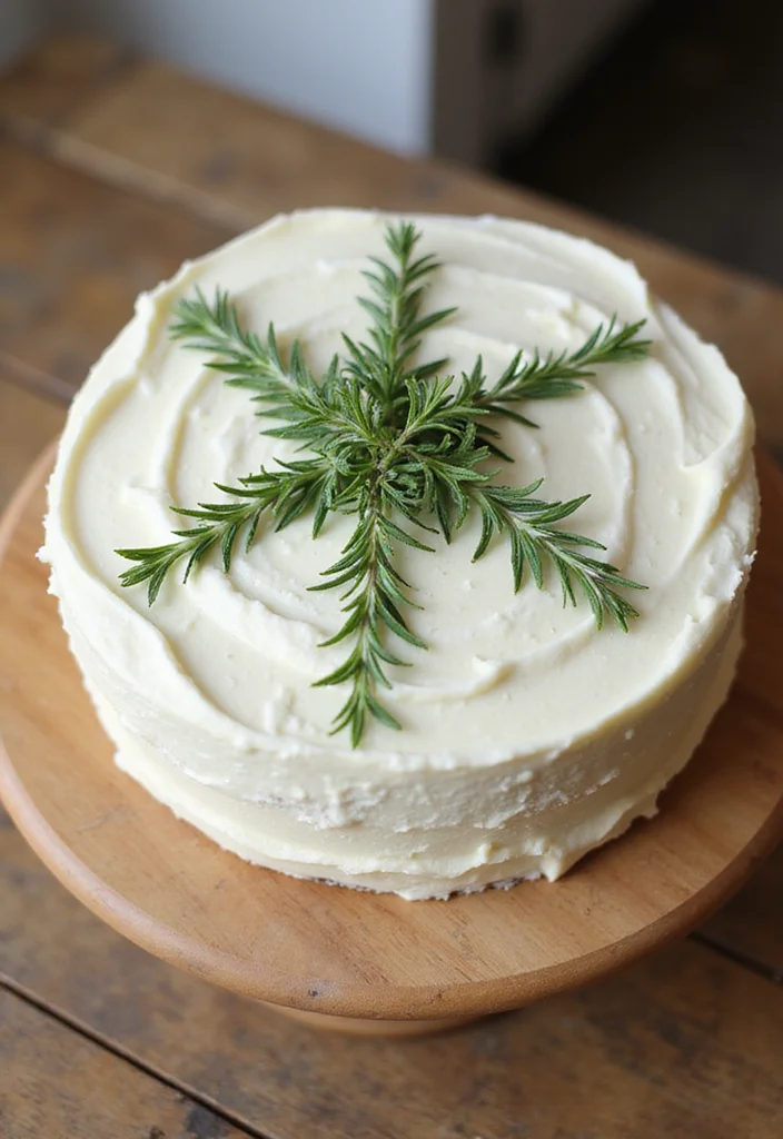 Get Creative: 10 Unique Flavors for Carrot Cake Decoration! - 7. Herbal Infusion: Rosemary & Thyme