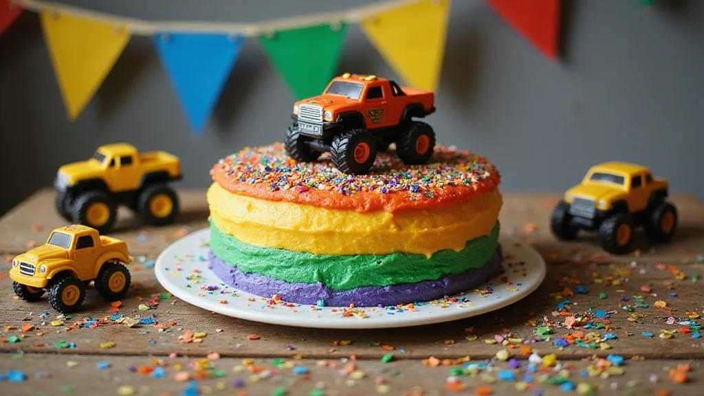 Step-by-Step DIY Monster Truck Cake Tutorial for a Show-Stopping Celebration! 🎈