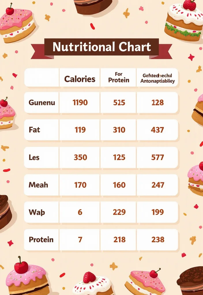 Step-by-Step DIY Monster Truck Cake Tutorial for a Show-Stopping Celebration! 🎈 - 2. Nutritional Information