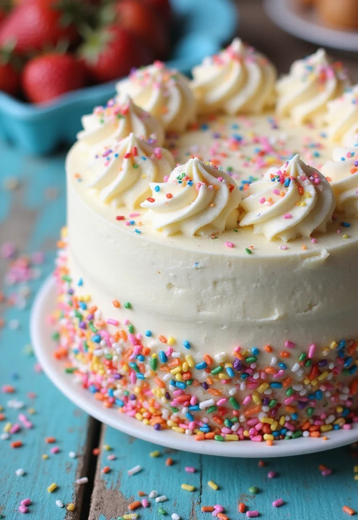Taste the Success: 14 Delicious Flavors for Your Masters Degree Cake That Everyone Will Love! - 5. Funfetti Celebration