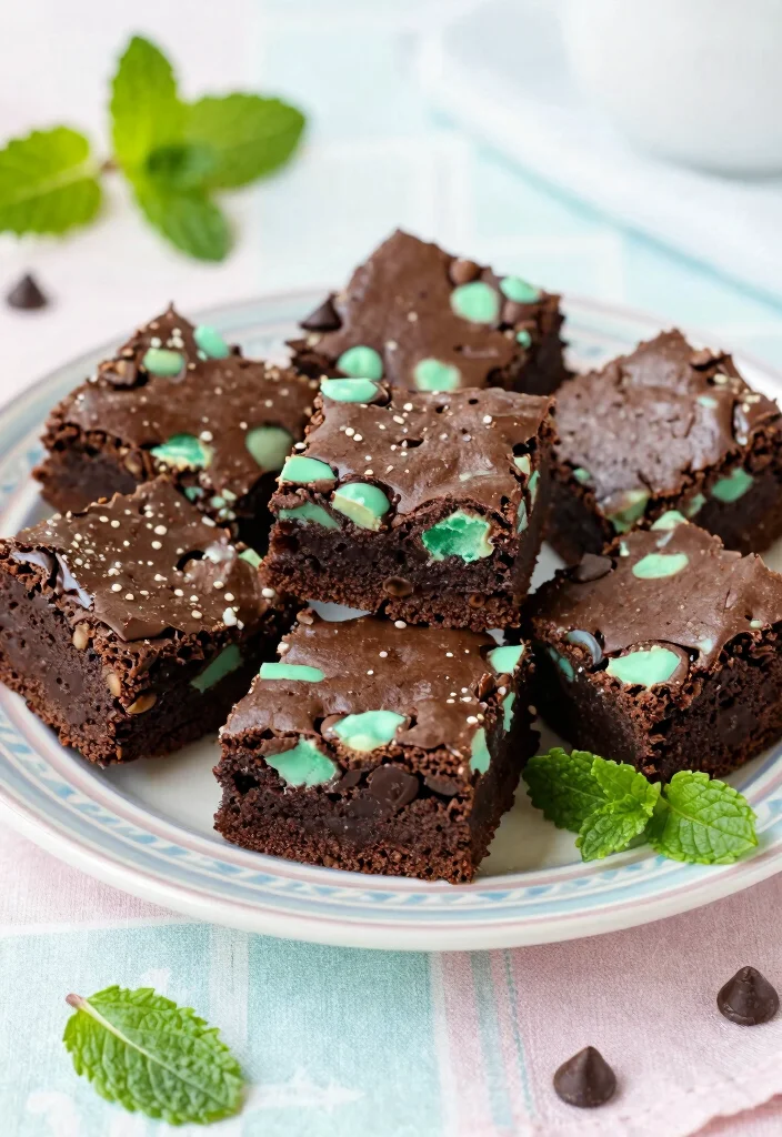 15 9x13 Brownie Recipe Ideas Perfect Party Size - 4. Mint Chocolate Chip Brownies 1