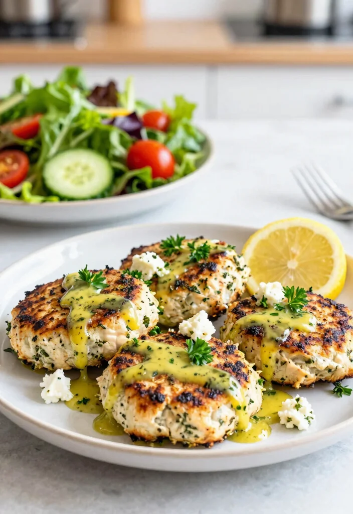 15 Airfryer Hamburger Patties Ideas Juicy Quick Meals - 5. Herb and Feta Chicken Patties 1