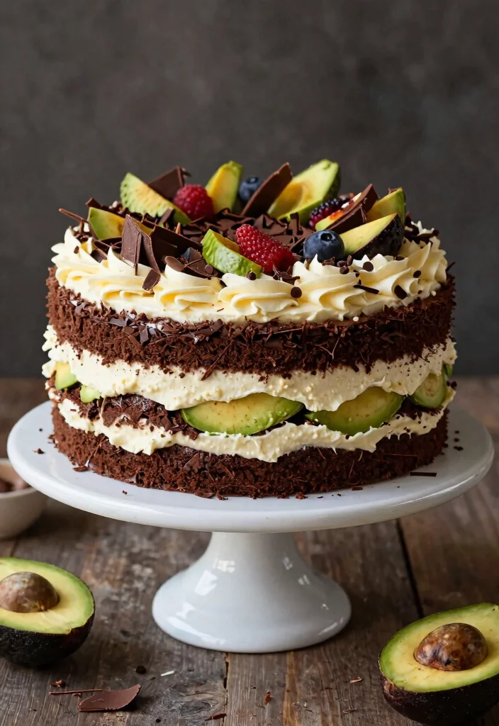 15 Avocado Pudding Chocolate Ideas: Healthy Creamy Desserts for Chocolate Lovers - 15. Avocado Chocolate Layer Cake 1