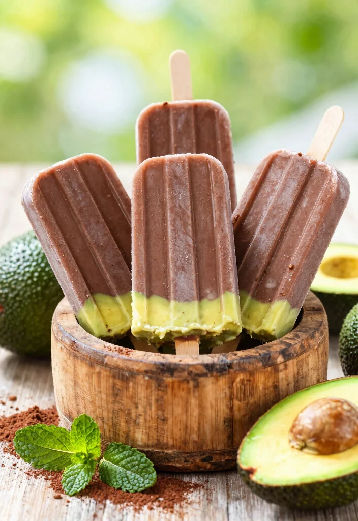 15 Avocado Pudding Chocolate Ideas: Healthy Creamy Desserts for Chocolate Lovers - 3. Avocado Chocolate Pudding Popsicles 1