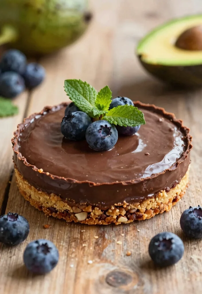 15 Avocado Pudding Chocolate Ideas: Healthy Creamy Desserts for Chocolate Lovers - 8. No-Bake Avocado Chocolate Tart 1