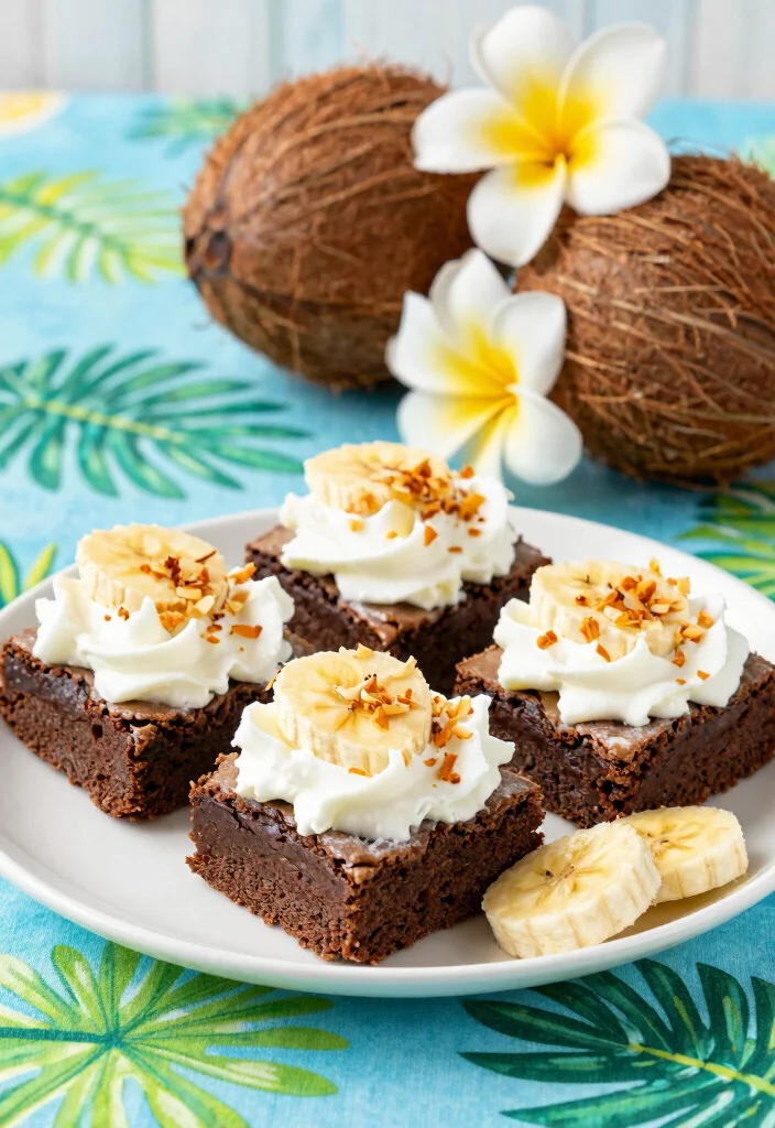 15 Banana Pudding Brownies Ideas: Fudgy Southern Fusion - 4. Coconut Banana Pudding Brownies 1