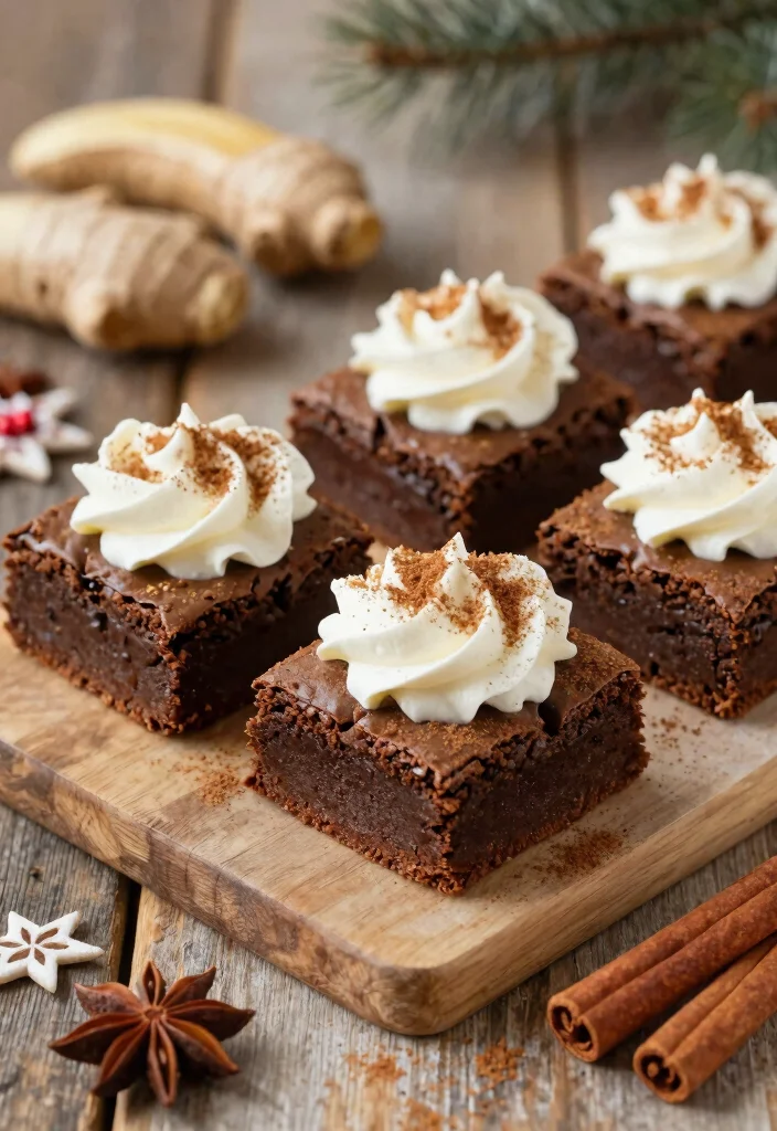 15 Banana Pudding Brownies Ideas: Fudgy Southern Fusion - 9. Gingerbread Banana Pudding Brownies 1