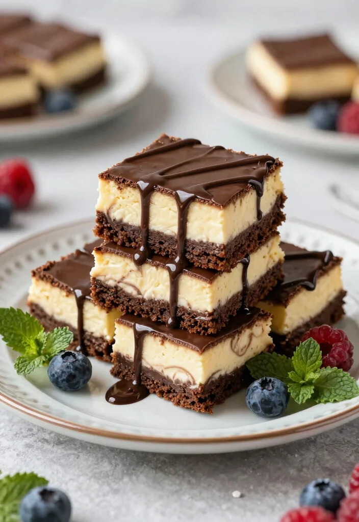 15 Brownie Bar Party Ideas: Dessert Table Inspiration - 10. Brownie Cheesecake Bars 1