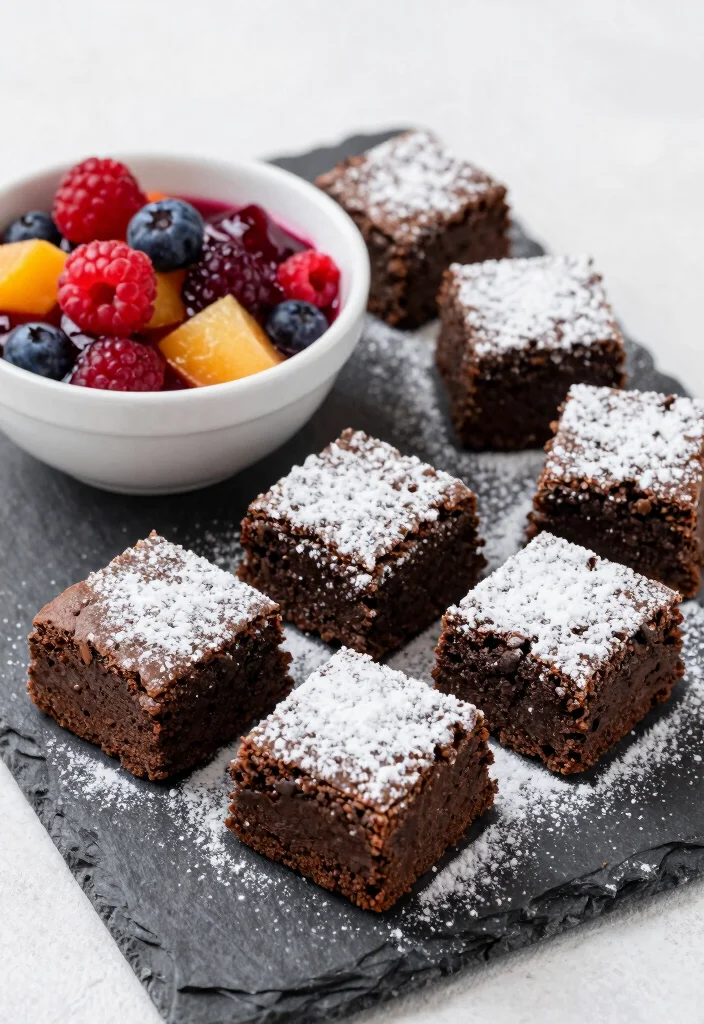 15 Brownie Bar Party Ideas: Dessert Table Inspiration - 6. Brownie Bites with Fruit Compote 1