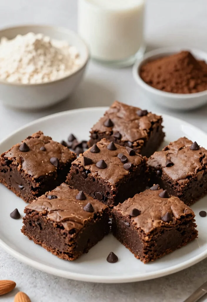 15 Brownie Fit Receita Ideas: Healthier Chocolate Treats - 14. Vegan Chocolate Chip Brownies 1