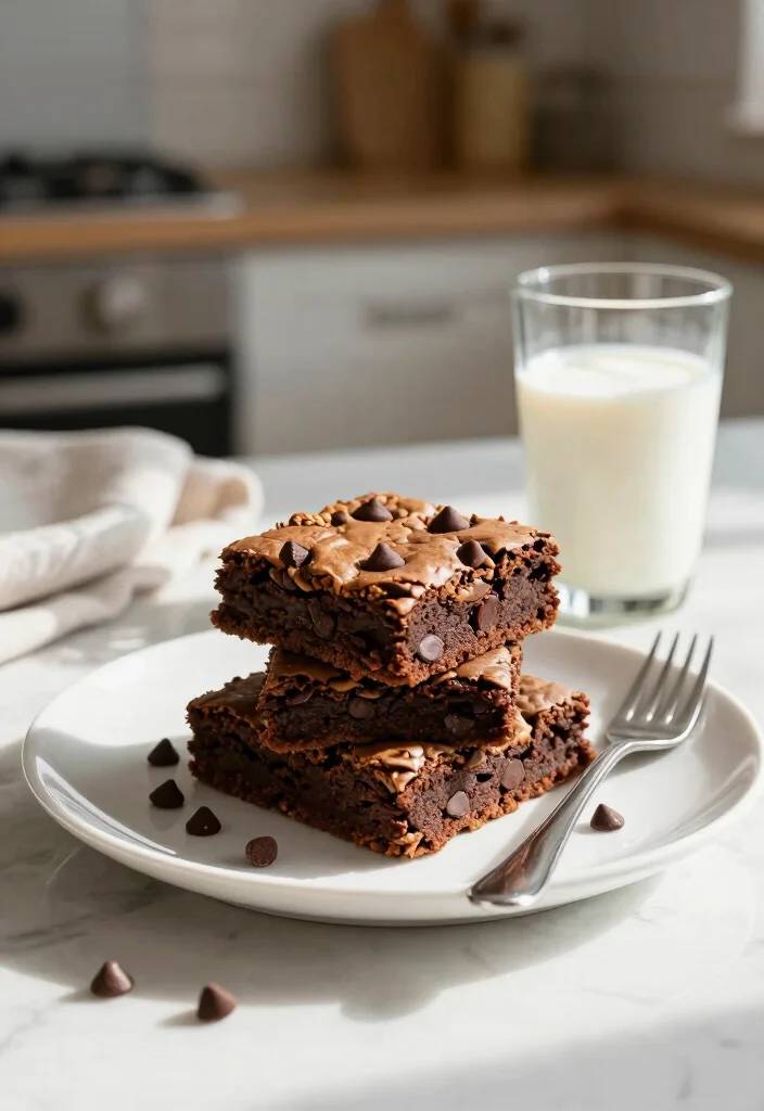 15 Brownie Fit Receita Ideas: Healthier Chocolate Treats - 4. Oatmeal Chocolate Chip Brownies 1