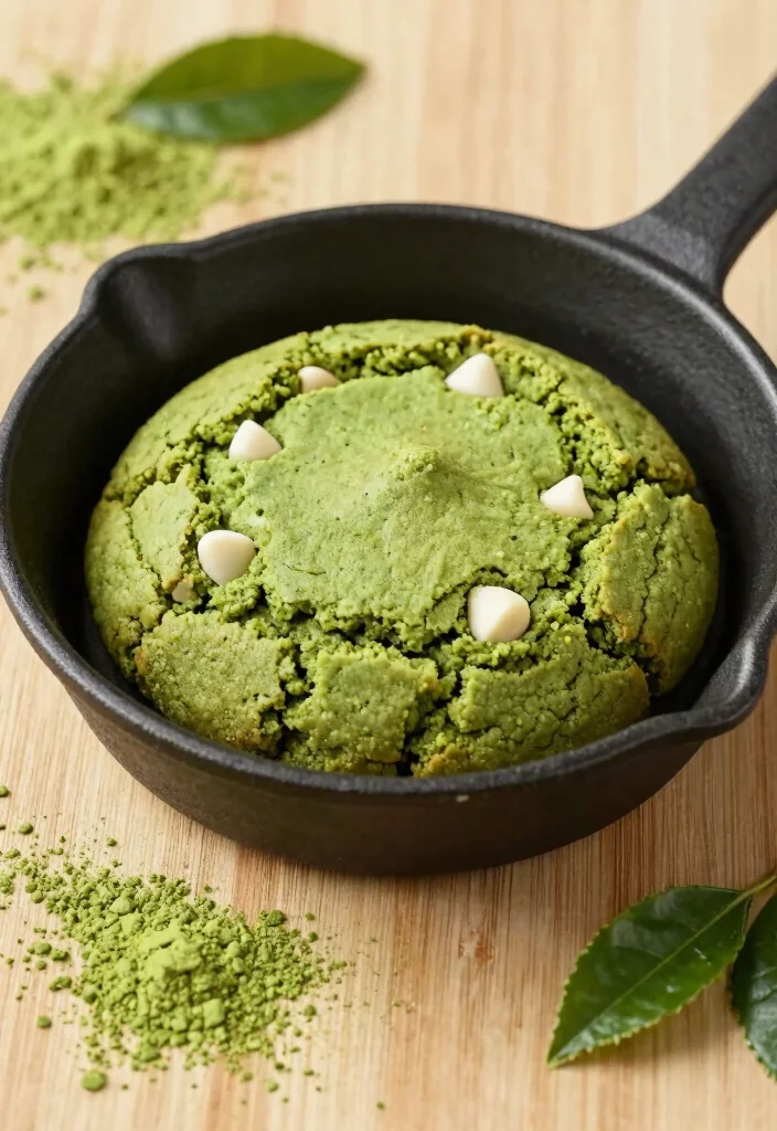 15 Cast Iron Cookie Recipe Ideas: Skillet Soft Bakery Style - 10. Matcha Green Tea Skillet Cookie 1
