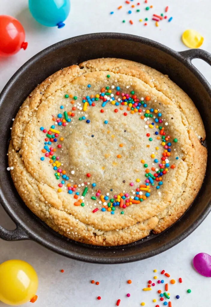15 Cast Iron Cookie Recipe Ideas: Skillet Soft Bakery Style - 8. Funfetti Skillet Cookie 1