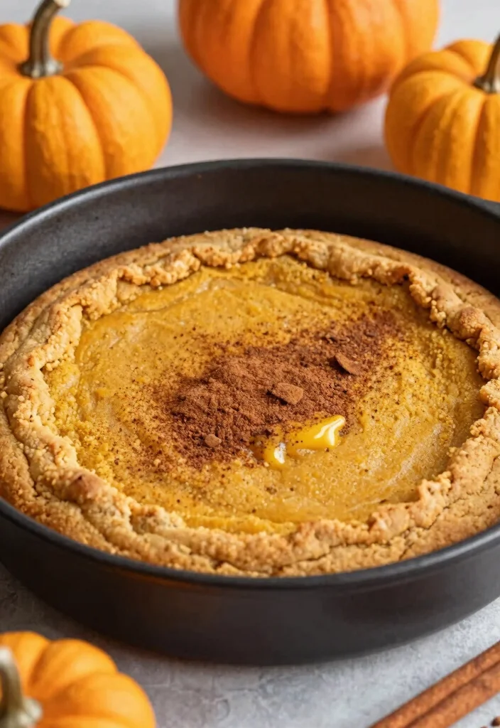 15 Cast Iron Cookie Recipe Ideas: Skillet Soft Bakery Style - 9. Pumpkin Spice Skillet Cookie 1