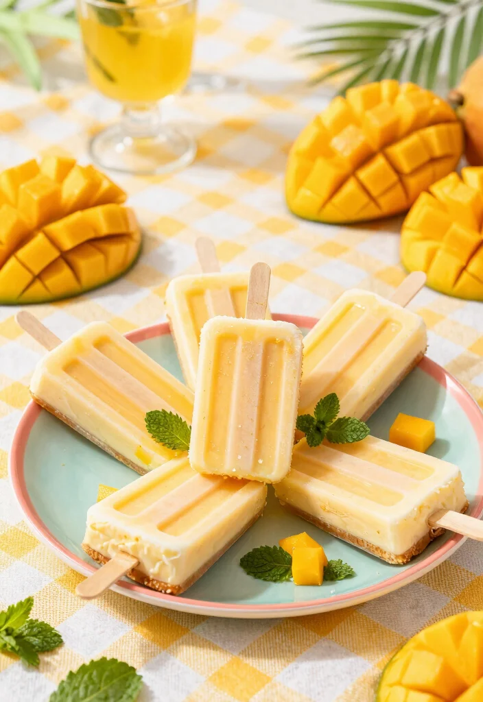 15 Cheesecake de Mango Ideas: Tropical Creamy Dessert - 10. Mango Cheesecake Popsicles 1