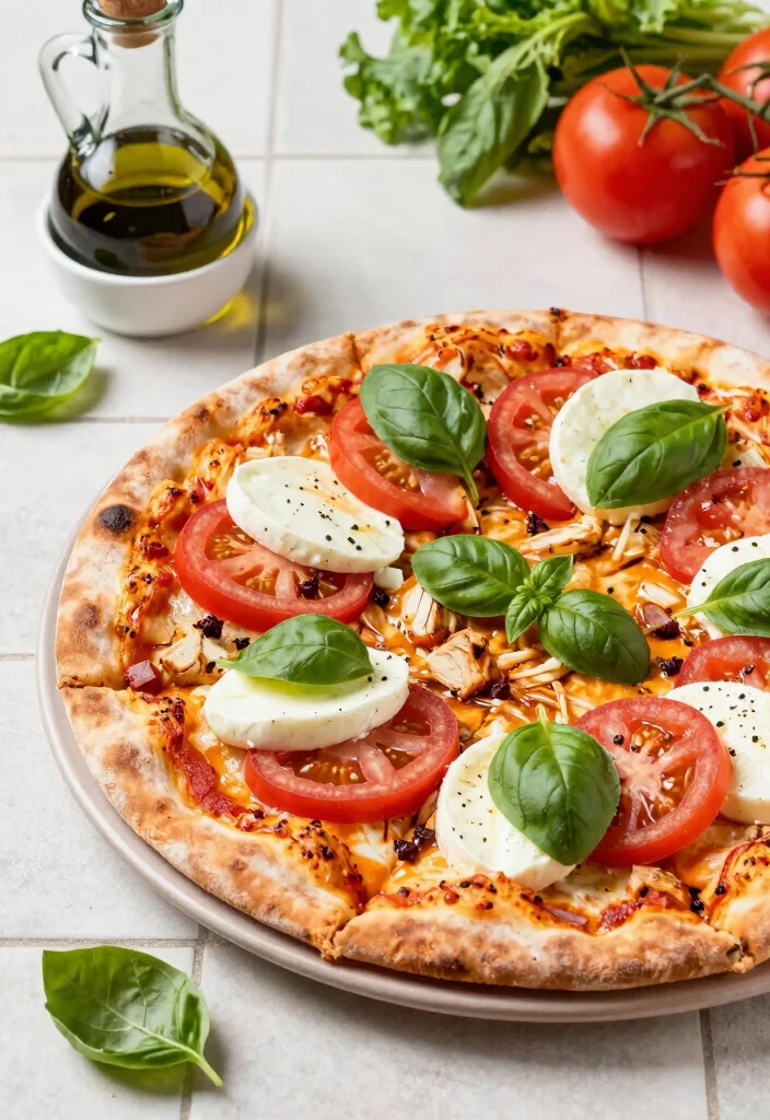 15 Chicken Bacon Ranch Pizza Ideas: Savory Crowd Favorites - 12. Caprese Chicken Bacon Ranch Pizza 1