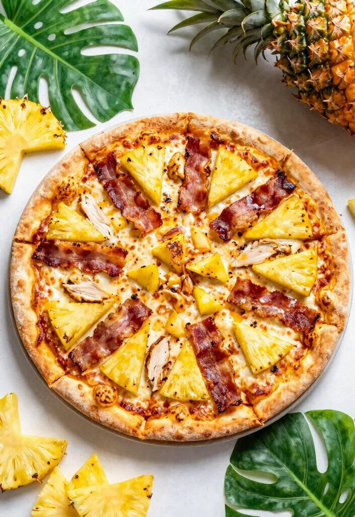 15 Chicken Bacon Ranch Pizza Ideas: Savory Crowd Favorites - 8. Hawaiian Chicken Bacon Ranch Pizza 1