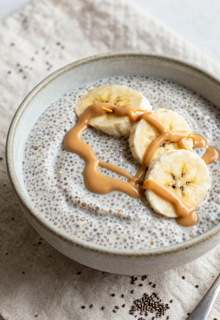 15 Coconut Milk Chia Pudding Ideas Dairy Free Creamy Bowls - 6. Peanut Butter Banana Chia Pudding 1