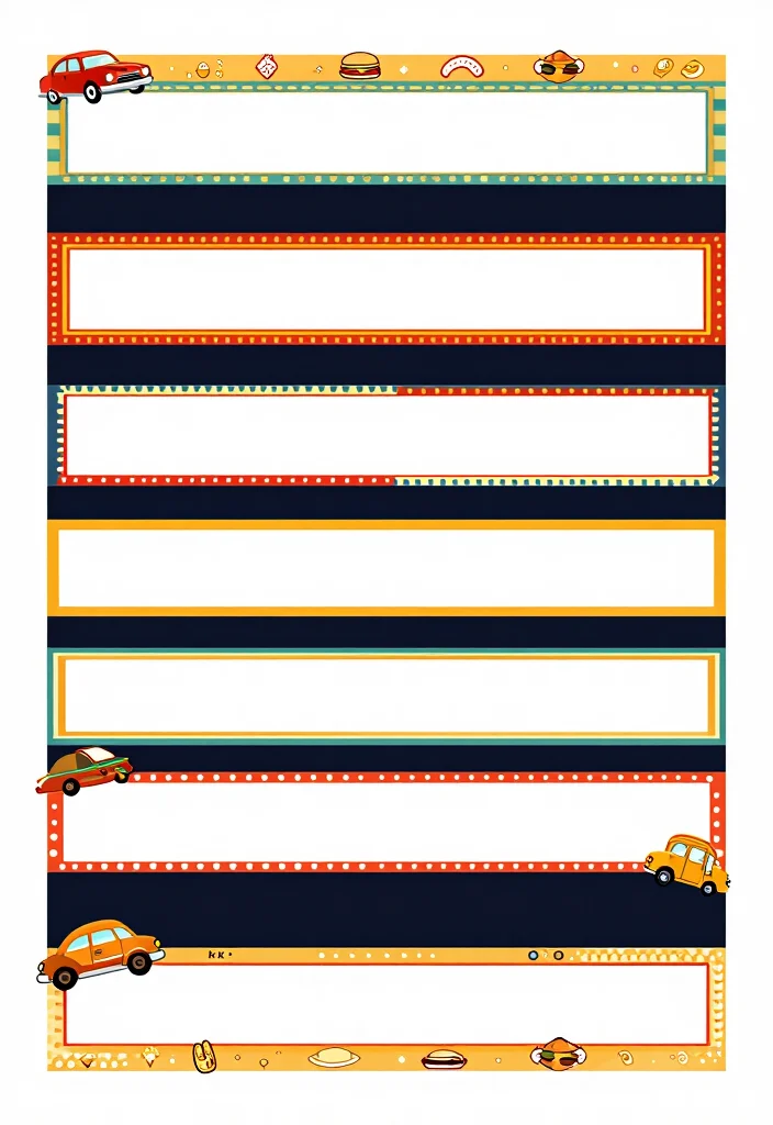 15 Hamburger Menu Design Ideas Retro Diner Style - 7. Playful Section Dividers 1