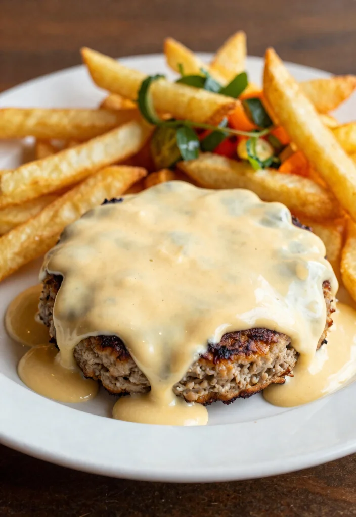 15 Hamburger Patties and Gravy Ideas: Classic Comfort Food - 3. Cheesy Hamburger Patties with Pepper Jack Gravy 1