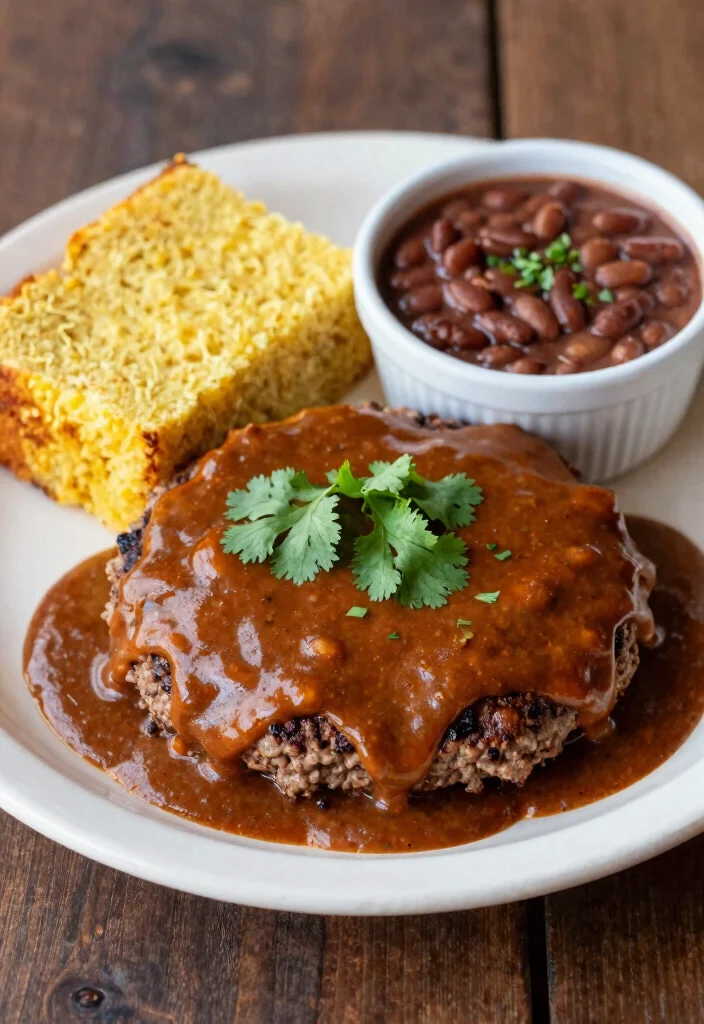 15 Hamburger Patties and Gravy Ideas: Classic Comfort Food - 6. Spicy Southwestern Hamburger Patties with Chipotle Gravy 1